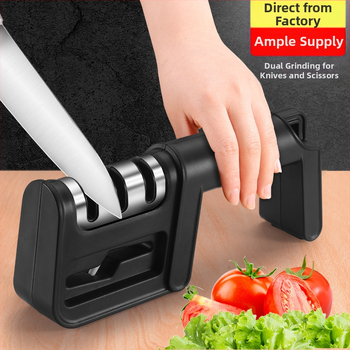 Többfunkciós konyhai élező gyémánt élezéssel, ABS + rozsdamentes acél, nyomtatott logó, 2017 tél megjelenés, modern minimalist stílus