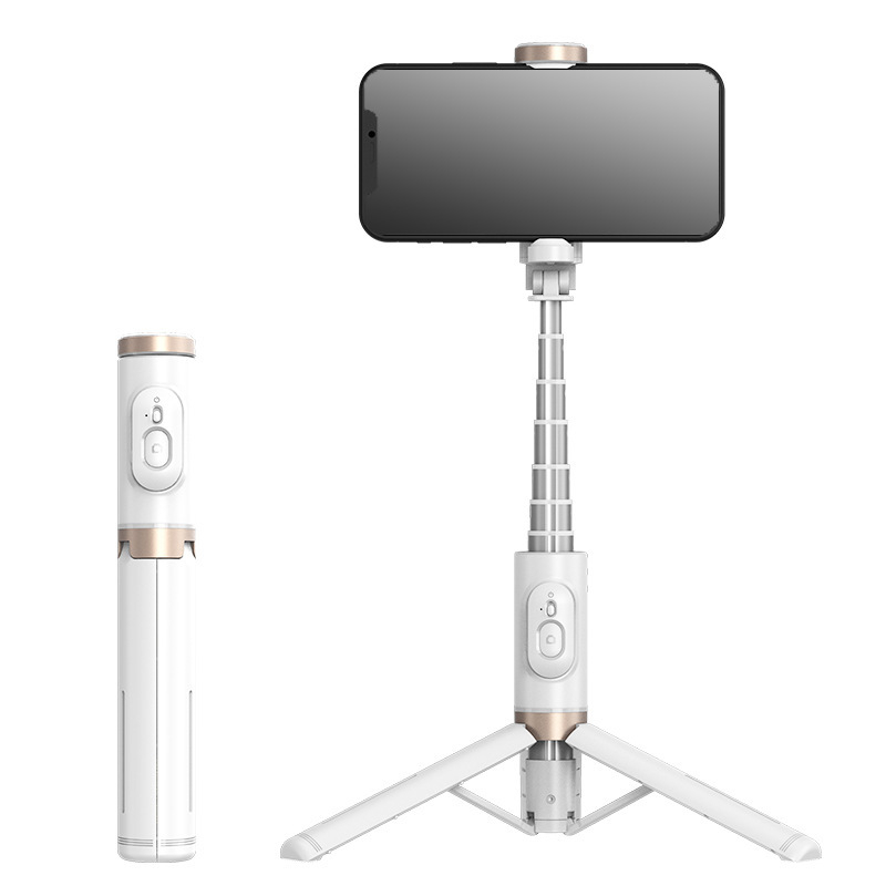 Q12S okostelefon-triPod Bluetooth selfie bot, forgó fény, alumíniumötvözet, távirányító