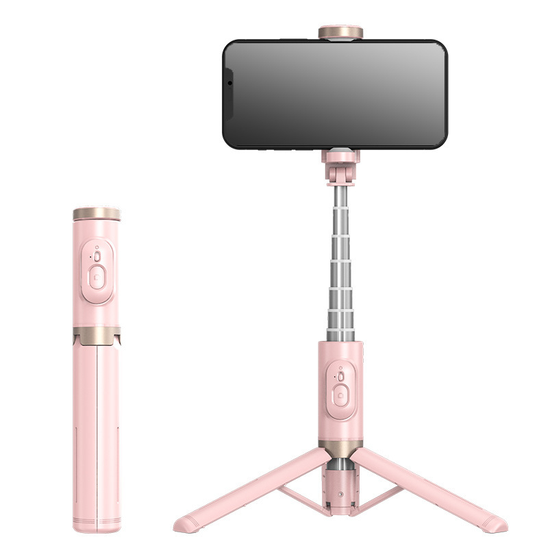 Q12S okostelefon-triPod Bluetooth selfie bot, forgó fény, alumíniumötvözet, távirányító