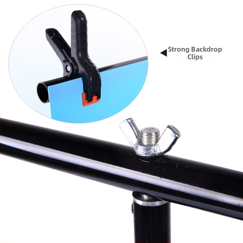 Tianrui Fona stiprinājums PVC fona fotografēšanai – metāla konstrukcija, produktu fotografēšanai, paplašināms līdz 2 m