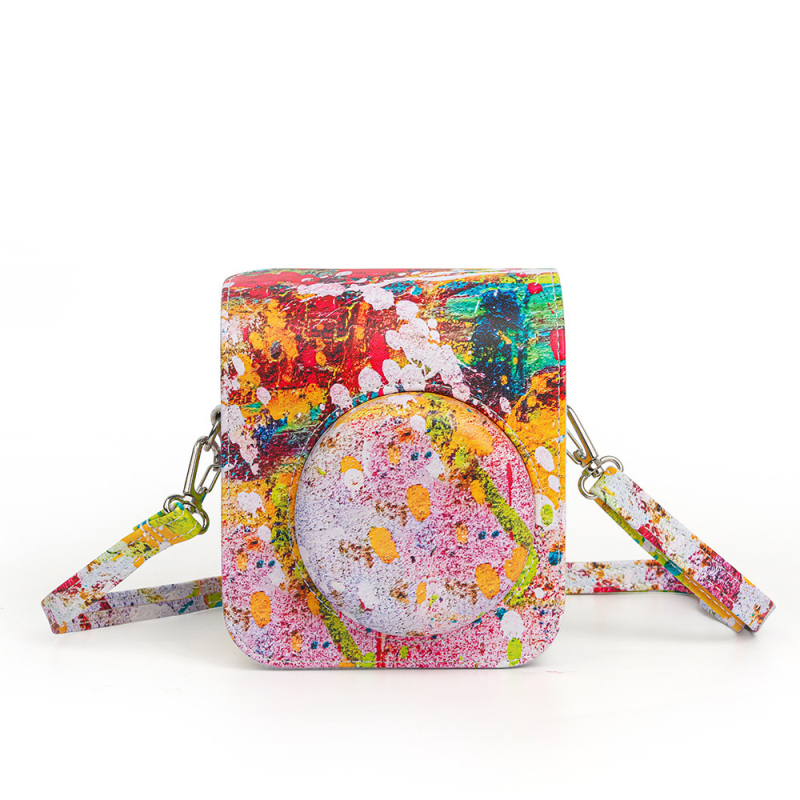 Husă de protecție din PU pentru Fuji Instax Mini 12 / Polaroid Mini 12 cameră, căptușită cu PU, compatibilă Mini 12, greutate 126 g