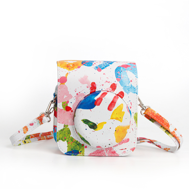 Husă de protecție din PU pentru Fuji Instax Mini 12 / Polaroid Mini 12 cameră, căptușită cu PU, compatibilă Mini 12, greutate 126 g