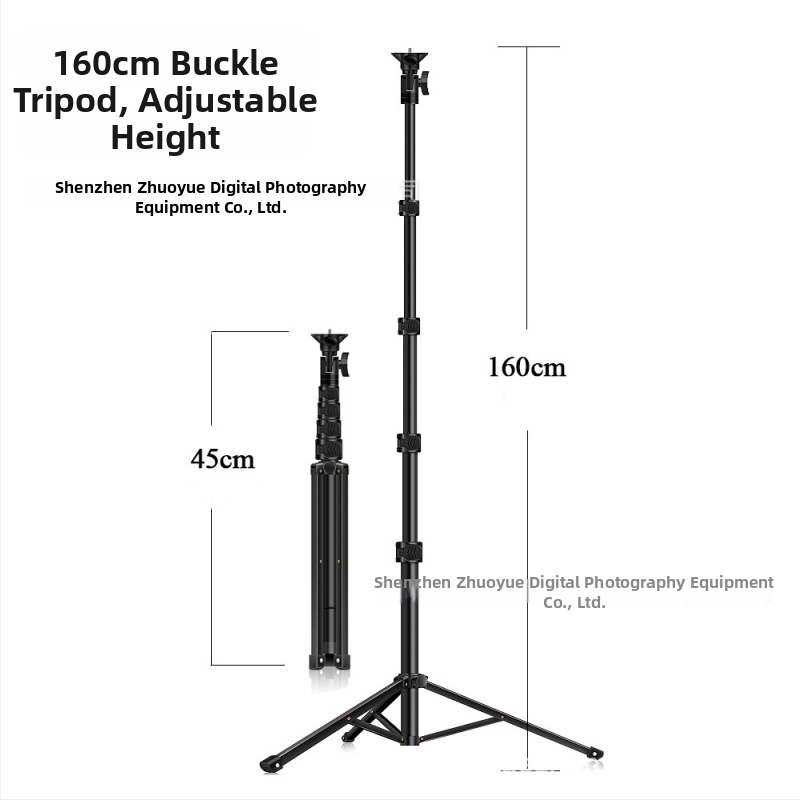 YINGNUOST αλουμινένιο τρίποδο για κάμερα και smartphone – ύψος 130-160 cm, 4-5 τμημάτων τηλεσκοπικού, ικανότητα φόρτωσης 10 kg, βάρος 0,5 kg