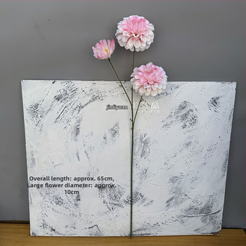 Ανθοδέσμη τεχνητών μεταξωτών λουλουδιών χωρίς φύλλα, με τρία κεφάλια, μπουμπούκια και διακριτικό άρωμα, για διακόσμηση γάμου