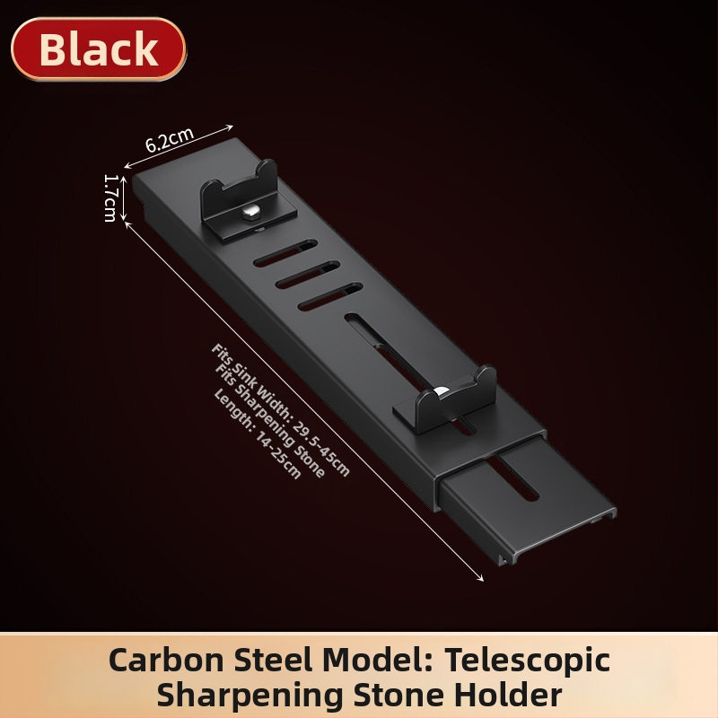 Στήριγμα ακονίσματος μαχαιριών για νεροχύτη, βάση από PP + χάλυβα άνθρακα, αντιολισθητικό, επεκτεινόμενο, μοντέρνο μινιμαλιστικό στυλ, Flying crown