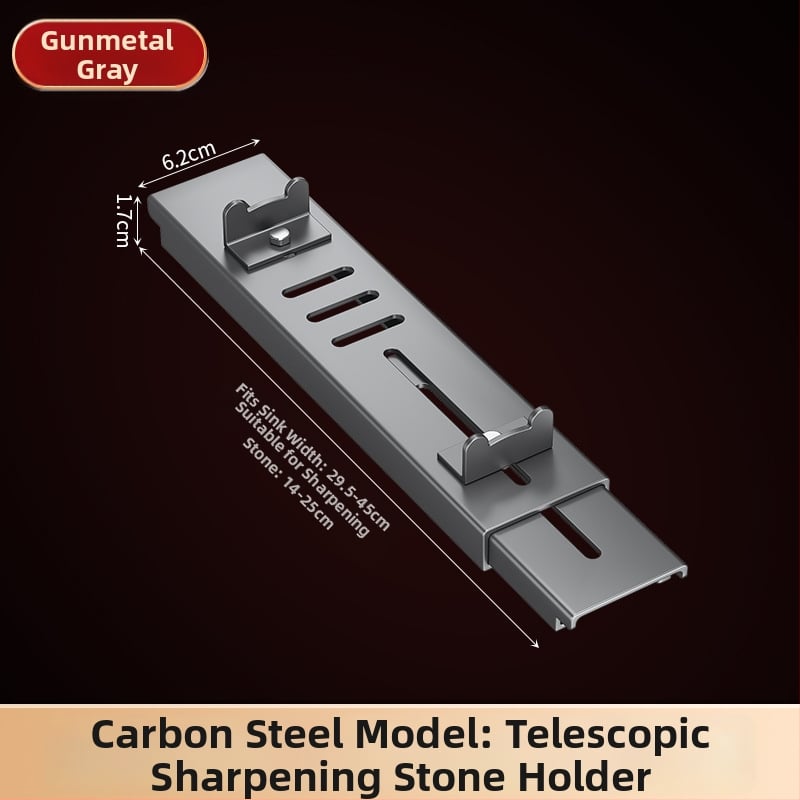 Στήριγμα ακονίσματος μαχαιριών για νεροχύτη, βάση από PP + χάλυβα άνθρακα, αντιολισθητικό, επεκτεινόμενο, μοντέρνο μινιμαλιστικό στυλ, Flying crown
