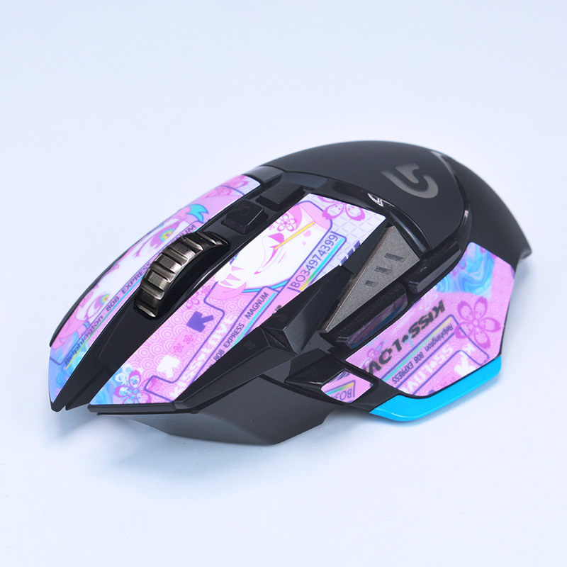 Силиконова антихлъзгаща лепенка за Logitech G502 мишка — силиконов материал, метално щамповано производство, режим на обработка: персонализирано картографиране