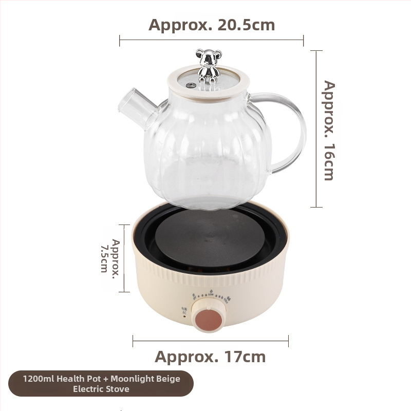 Veselības tējas katls - Daudzfunkcionāls mājas tējas katls, stikla korpuss, model BLH-01, 1.2-1.5L, 220V, 500-1000W