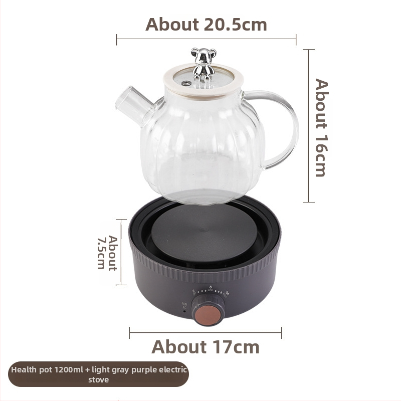Veselības tējas katls - Daudzfunkcionāls mājas tējas katls, stikla korpuss, model BLH-01, 1.2-1.5L, 220V, 500-1000W
