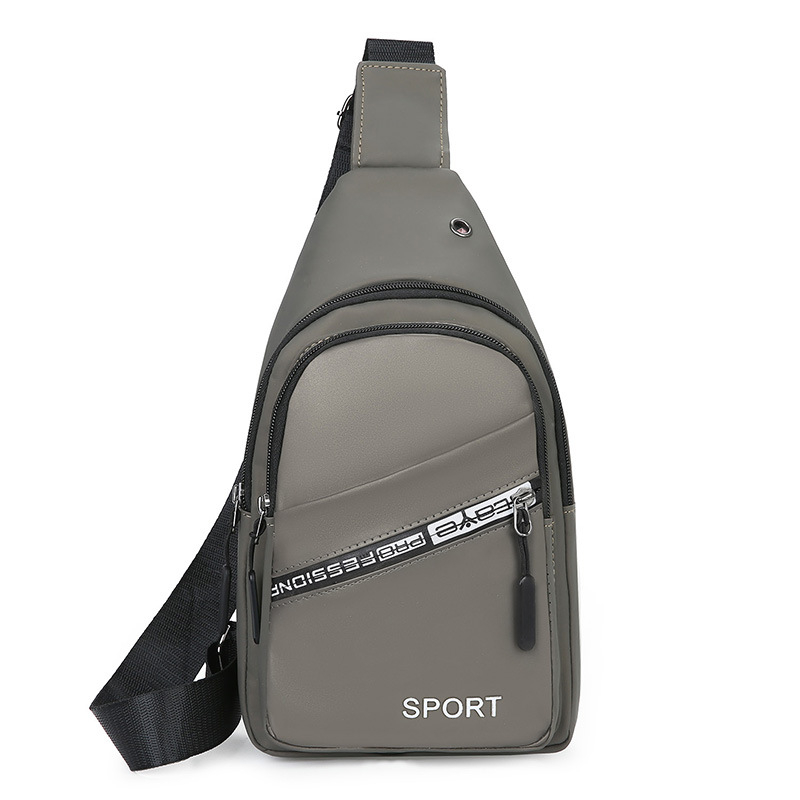 Muška PVC crossbody torbica, vodootporna, sa zatvaračem, vertikalno kvadratnog oblika, trodimenzionalna torba