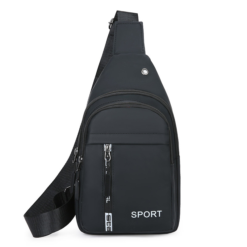Muška PVC crossbody torbica, vodootporna, sa zatvaračem, vertikalno kvadratnog oblika, trodimenzionalna torba