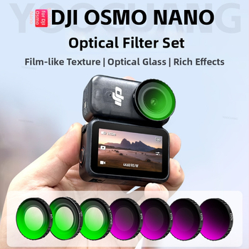 Yoocuang súprava filtrov pre DJI Osmo Nano: filtre ND64, CPL, UV a PL; konštrukcia z hliníkovej zliatiny a skla
