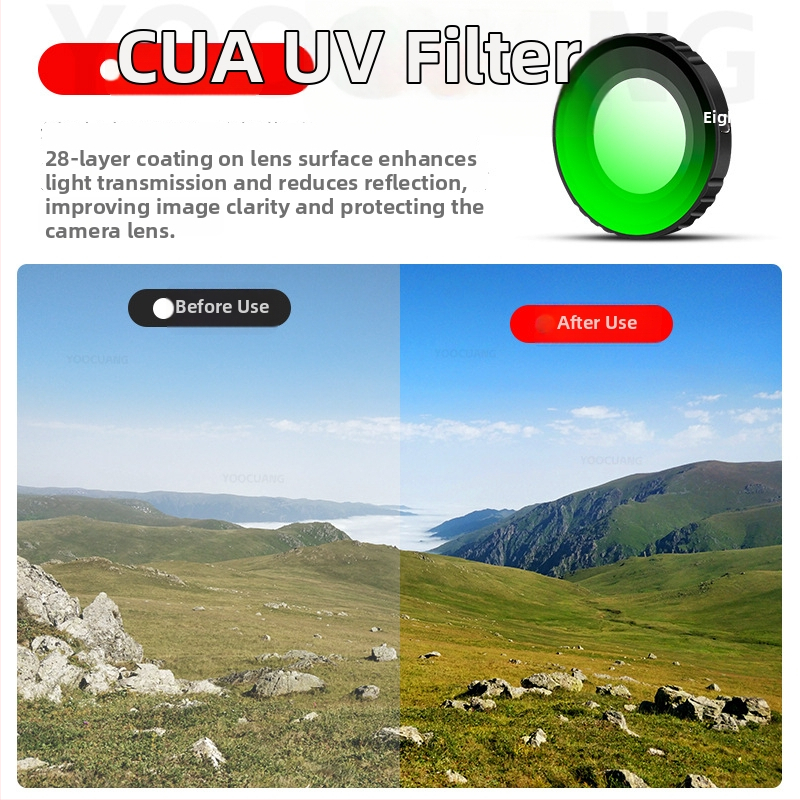 Yoocuang súprava filtrov pre DJI Osmo Nano: filtre ND64, CPL, UV a PL; konštrukcia z hliníkovej zliatiny a skla