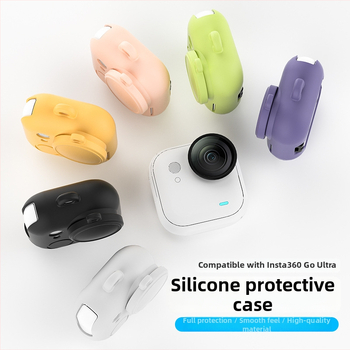 Insta360 Go Ultra silikónový obal – ochranný kryt objektívu a príslušenstvo s šnúrkou (vrátane silikónového púzdra a TPE tašky)