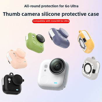 Insta360 Go Ultra silikónový obal – ochranný kryt objektívu a príslušenstvo s šnúrkou (vrátane silikónového púzdra a TPE tašky)