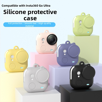 Insta360 Go Ultra silikónový obal – ochranný kryt objektívu a príslušenstvo s šnúrkou (vrátane silikónového púzdra a TPE tašky)