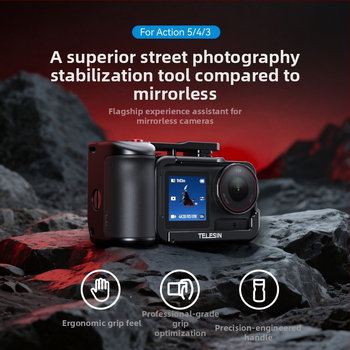 Telesin hlinírová klietka so sadou rukovätí pre ulicnú fotografiu pre DJI Action 3/4/5