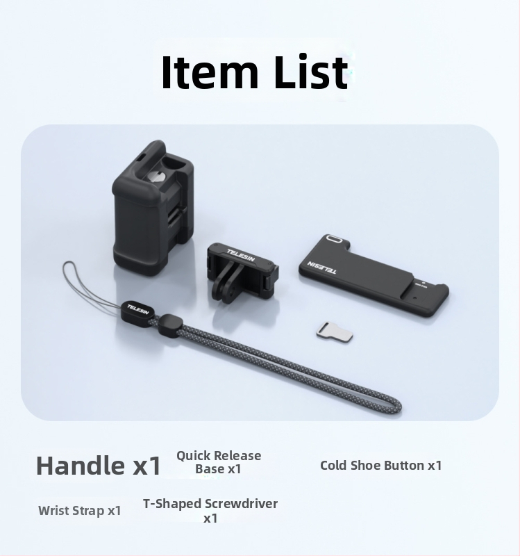 Telesin hlinírová klietka so sadou rukovätí pre ulicnú fotografiu pre DJI Action 3/4/5