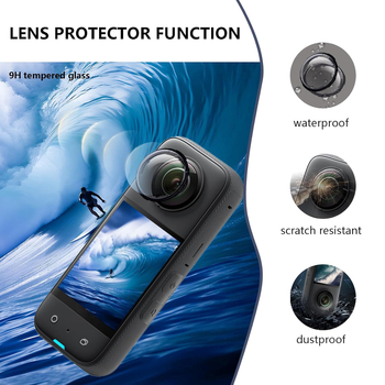 Zaštitnik objektiva za Insta360 X2/X3/X4/X5 s ljepilnim nosačem — otporan na ogrebotine, PC i staklo