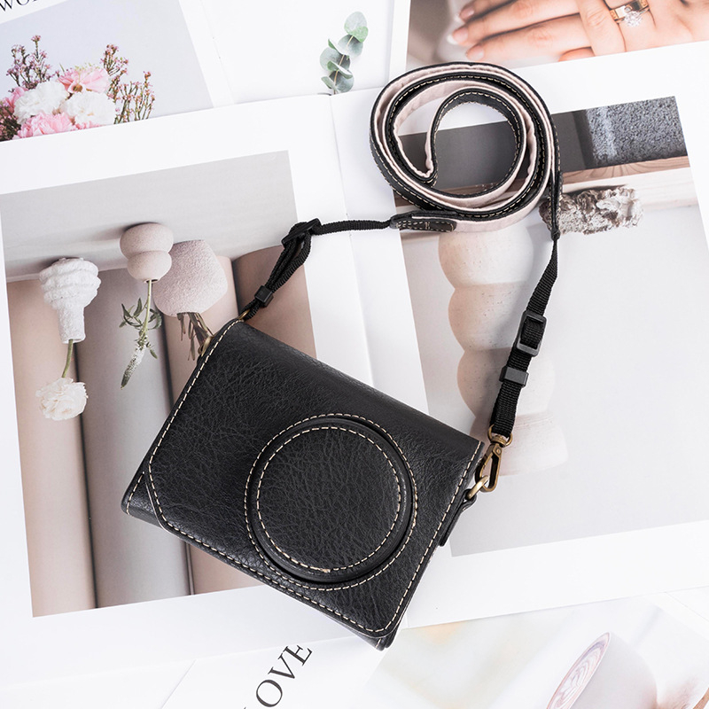 Geantă pentru aparat foto din PU, stil geantă, căptușeală PU, design unisex