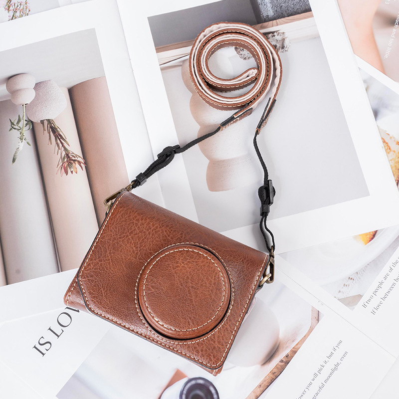 Geantă pentru aparat foto din PU, stil geantă, căptușeală PU, design unisex