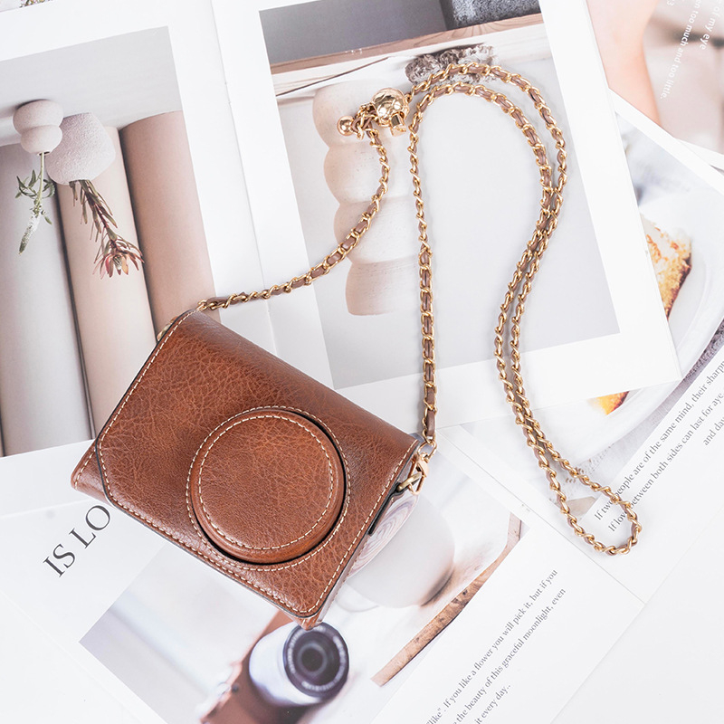 Geantă pentru aparat foto din PU, stil geantă, căptușeală PU, design unisex