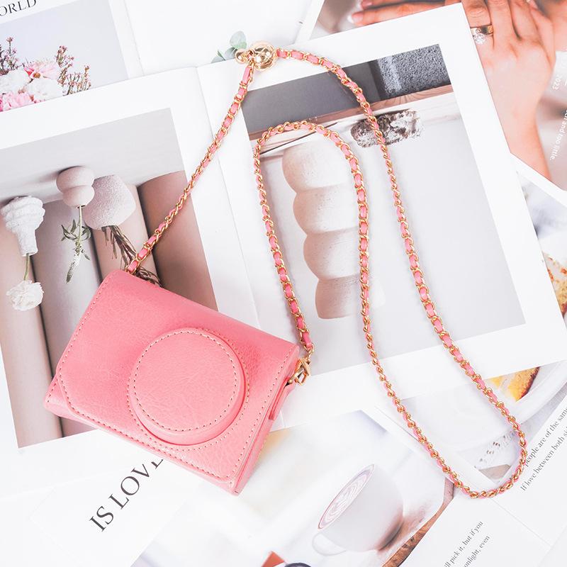 Geantă pentru aparat foto din PU, stil geantă, căptușeală PU, design unisex