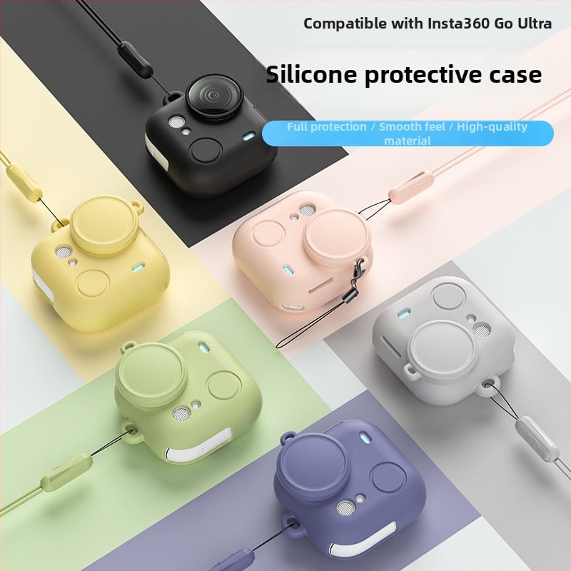 Shadowstone go ultra silikónový kryt pre Insta360 Go Ultra – kryt objektívu, príslušenstvo, ochrana proti pádu, značka Shi qiu, model Shadowstone go ultra, na sklade