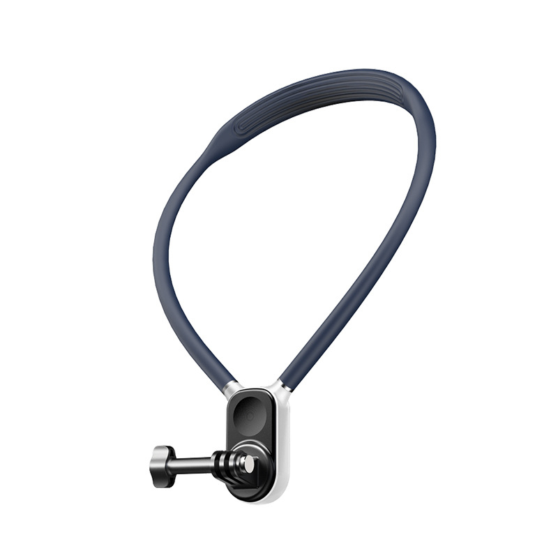 PJ-11 Suport pentru gât pentru camere de acțiune, din silicon, universal compatibil GoPro, DJI Action 4/5/6, Yi