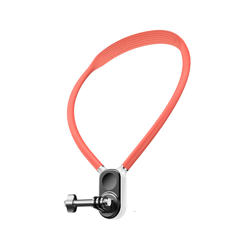 PJ-11 Suport pentru gât pentru camere de acțiune, din silicon, universal compatibil GoPro, DJI Action 4/5/6, Yi