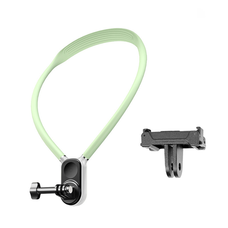 PJ-11 Suport pentru gât pentru camere de acțiune, din silicon, universal compatibil GoPro, DJI Action 4/5/6, Yi