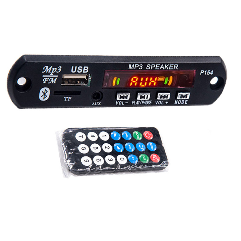 DC12V Auto Bluetooth 5.0 MP3 dekodēšanas plate ar FM radio