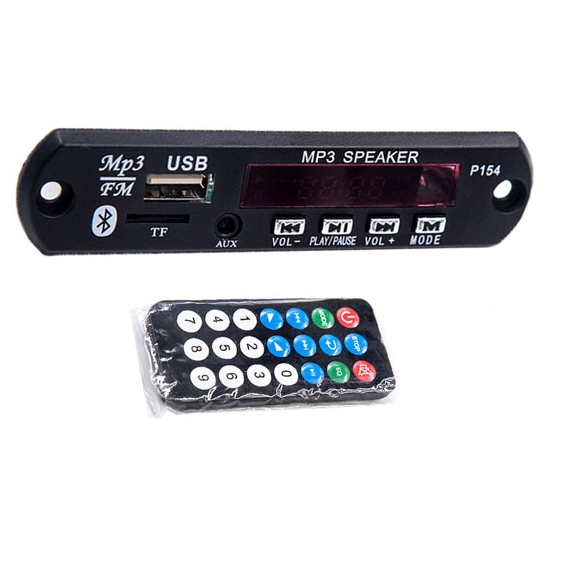 DC12V Auto Bluetooth 5.0 MP3 dekodēšanas plate ar FM radio