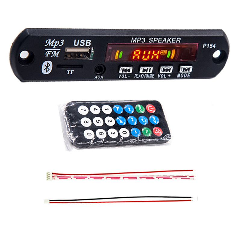 DC12V Auto Bluetooth 5.0 MP3 dekodēšanas plate ar FM radio