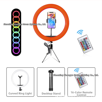 Prenosný kruhový svetelný zdroj na fotografovanie – nastaviteľná jas, teplota svetla 3000K/4000K/6000K, LED, 5V, 10–12W