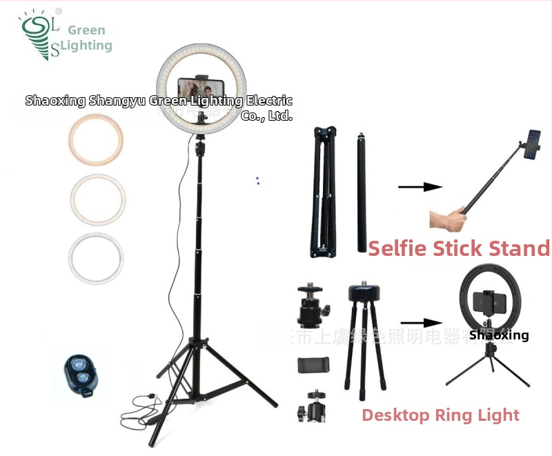 Prenosný kruhový svetelný zdroj na fotografovanie – nastaviteľná jas, teplota svetla 3000K/4000K/6000K, LED, 5V, 10–12W