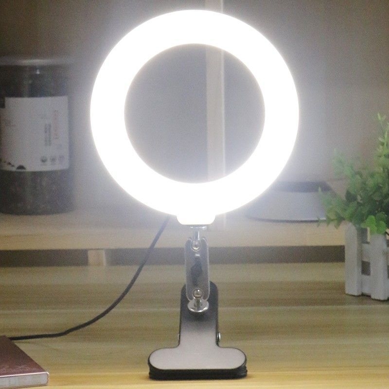 Lumină LED inel pentru birou cu clips, 20W, trei temperaturi de culoare, utilizare manuală