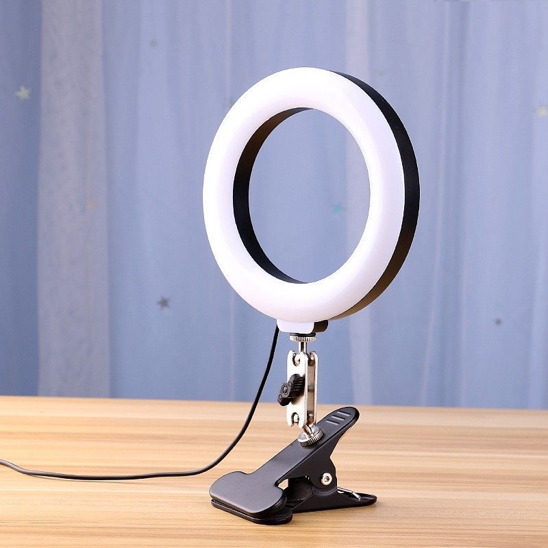 Lumină LED inel pentru birou cu clips, 20W, trei temperaturi de culoare, utilizare manuală