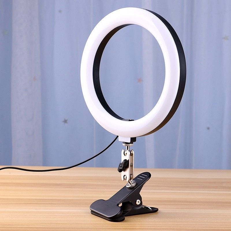Lumină LED inel pentru birou cu clips, 20W, trei temperaturi de culoare, utilizare manuală