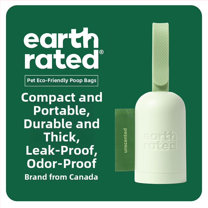 Earth Rated Πλαστικές σακούλες αποβλήτων σκύλων – παχύτερες, βιοδιασπώμενες, φιλικές προς το περιβάλλον, φορητές για βόλτες