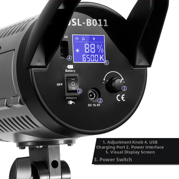 Profesionálna fotografická lampa, 200W svetelný zdroj, 110-220V, stmievateľná, nastaviteľná jasnosť