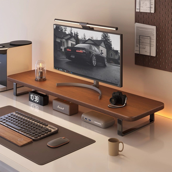 Stojan na monitor pre stolný počítač so zvýšeným stojanom a skladovacím regálom — rotačný typ; materiál: Iné; kompatibilné modely: Iné; model: Iné