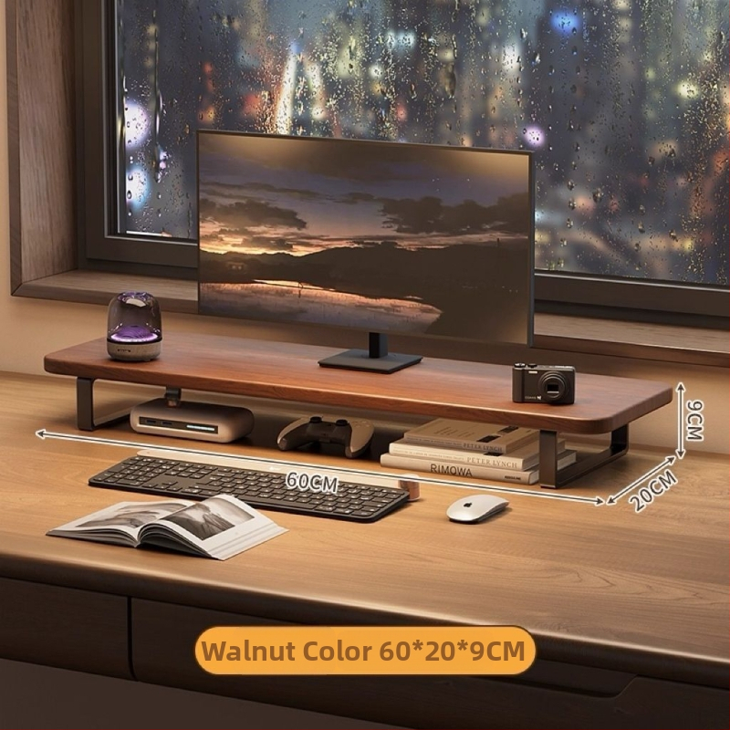 Stojan na monitor pre stolný počítač so zvýšeným stojanom a skladovacím regálom — rotačný typ; materiál: Iné; kompatibilné modely: Iné; model: Iné