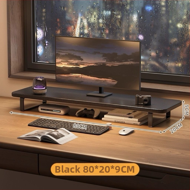 Stojan na monitor pre stolný počítač so zvýšeným stojanom a skladovacím regálom — rotačný typ; materiál: Iné; kompatibilné modely: Iné; model: Iné