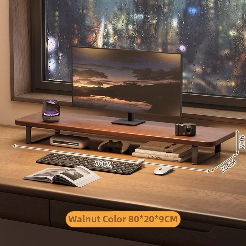 Stojan na monitor pre stolný počítač so zvýšeným stojanom a skladovacím regálom — rotačný typ; materiál: Iné; kompatibilné modely: Iné; model: Iné