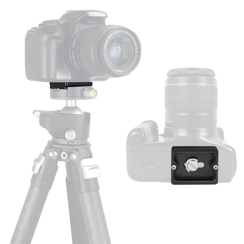 Set glave stativa za DSLR s univerzalnim platom za brzo oslobađanje, kuglična glava s pan-tilt, aluminijska legura, navoj 1/4 inča