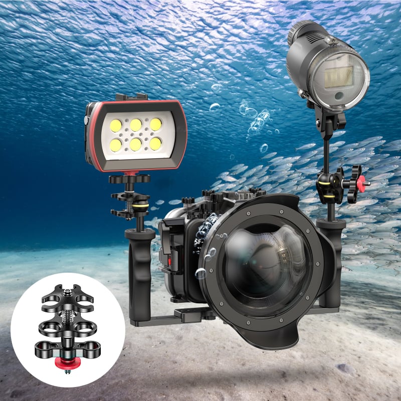 GoPro braț universal de clemă CP-2, aliaj de aluminiu, accesoriu pentru fotografie subacvatică, 90 g