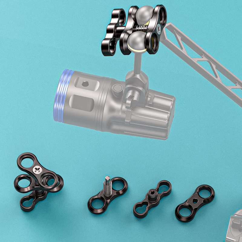 GoPro braț universal de clemă CP-2, aliaj de aluminiu, accesoriu pentru fotografie subacvatică, 90 g