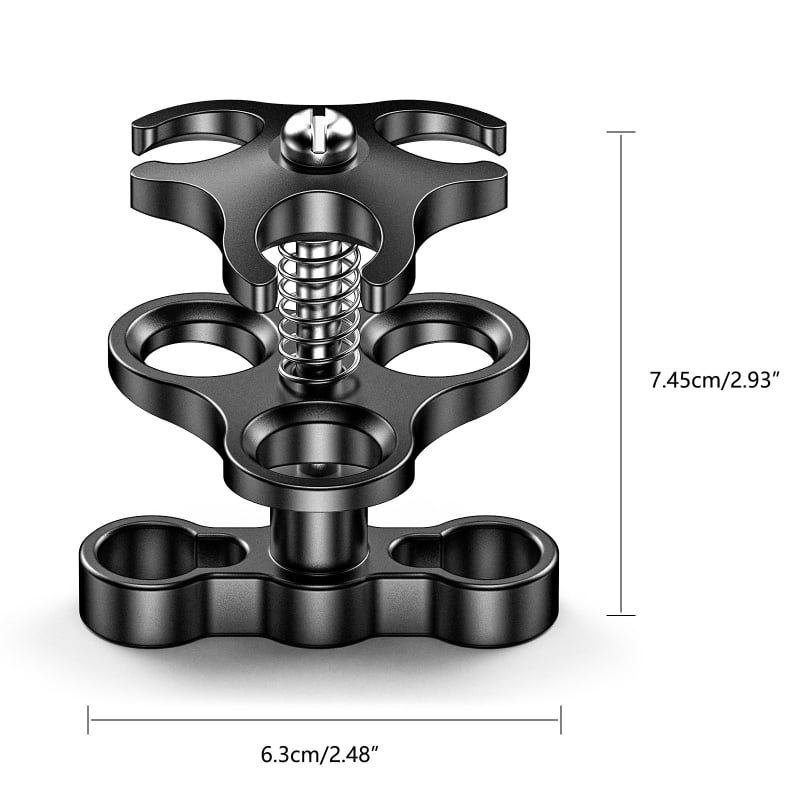 GoPro braț universal de clemă CP-2, aliaj de aluminiu, accesoriu pentru fotografie subacvatică, 90 g