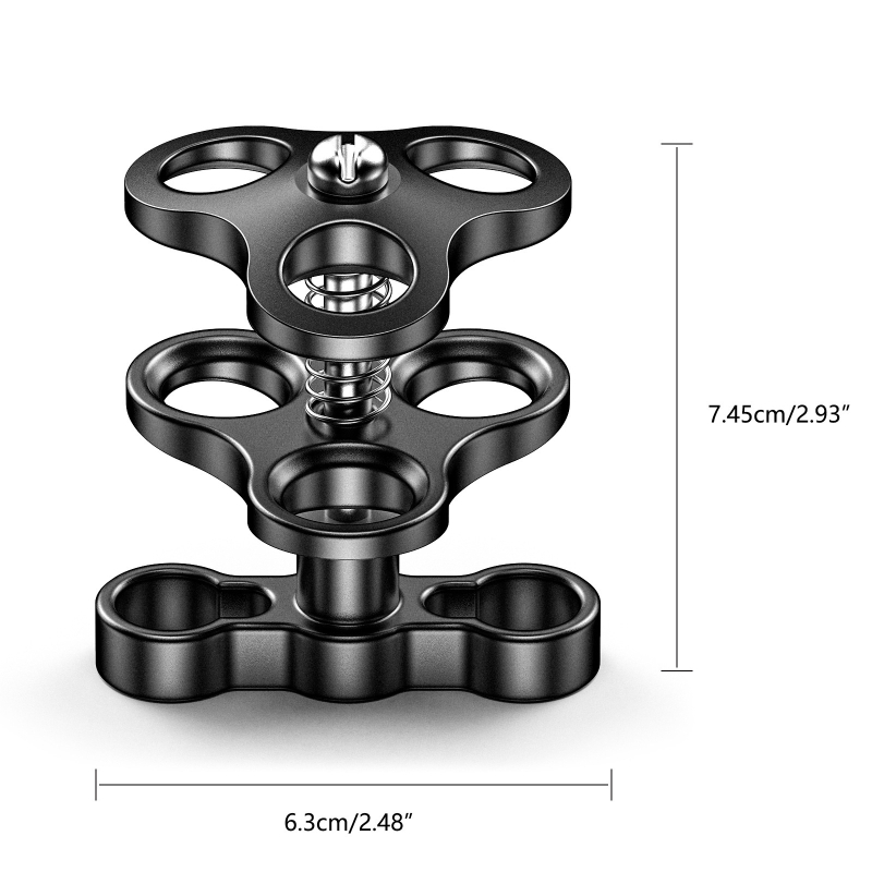 GoPro braț universal de clemă CP-2, aliaj de aluminiu, accesoriu pentru fotografie subacvatică, 90 g